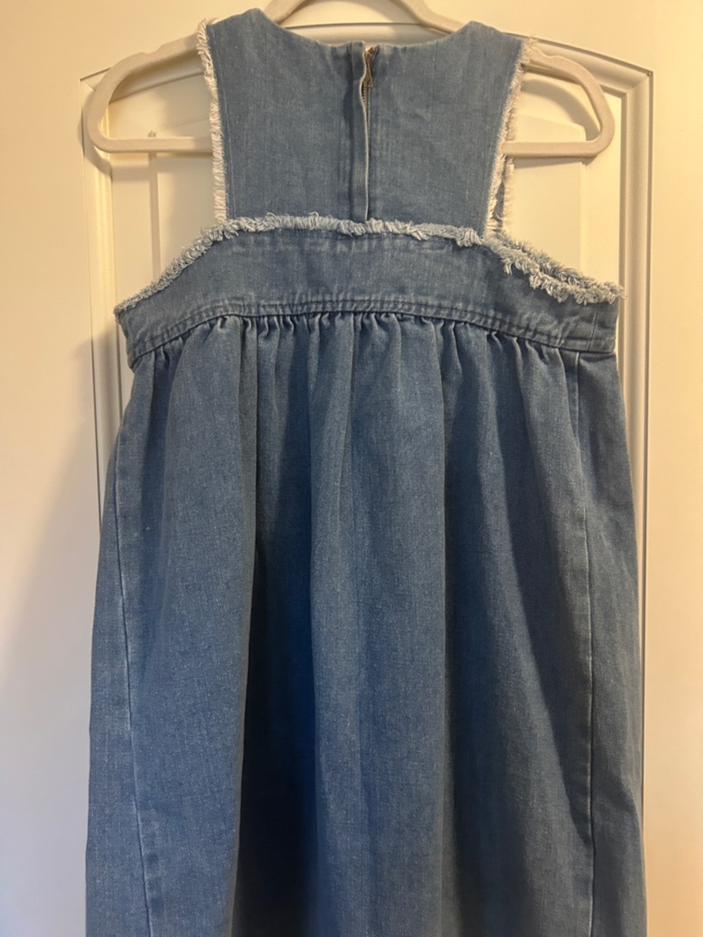 Sugarlips Blue Denim Sundress with Frayed Trim - Picture 6 of 8